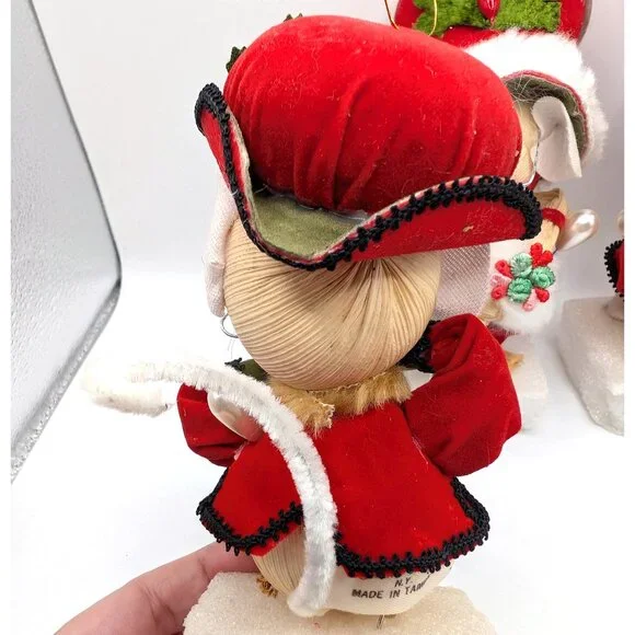 Vintage KURT ADLER Christmas Ornament Corn Husk Mice Trio, Corn Husk Mouse